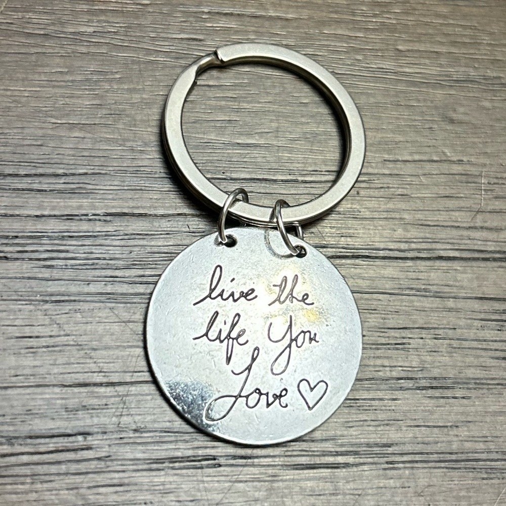Inspirational Silver Keychain
